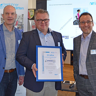 Auszeichnung für SPRINGTEC Schrimpf & Schöneberg GmbH & Co. KG